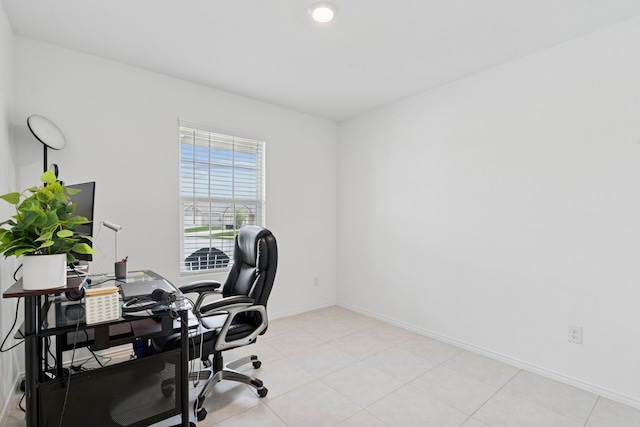 301 Dry Canyon Way, Fort Worth, TX 76052 - office with baseboards and light tile patterned flooring