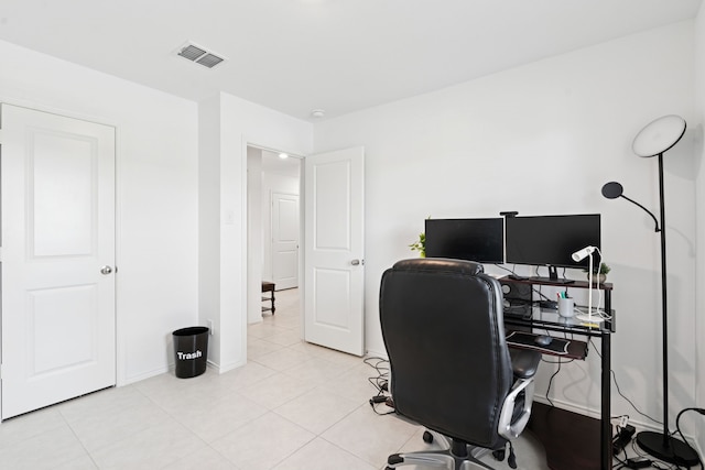 301 Dry Canyon Way, Fort Worth, TX 76052 - office area featuring light tile patterned flooring and baseboards