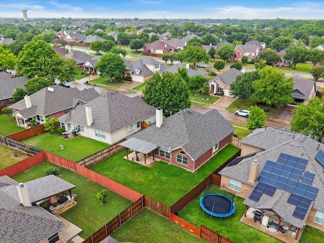 aerial view of residential area