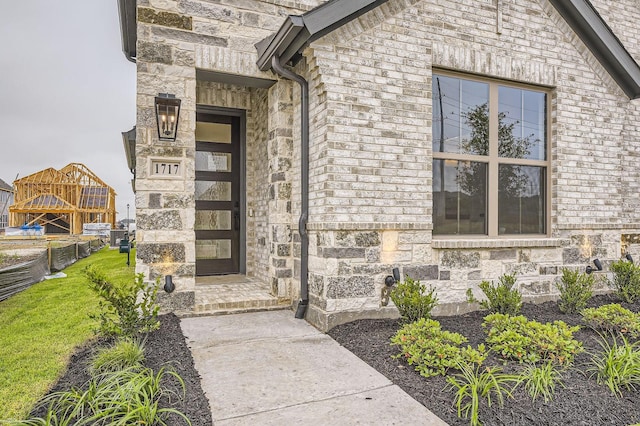 1717 Truro Ln, Fort Worth, TX 76052 - property entrance with stone siding