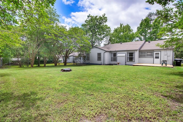 1501 W Day St, Denison, TX 75020 - view of yard with a fire pit and a deck