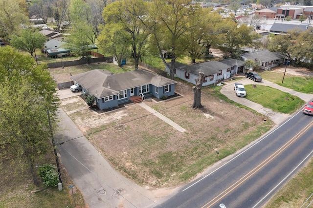 aerial perspective of suburban area
