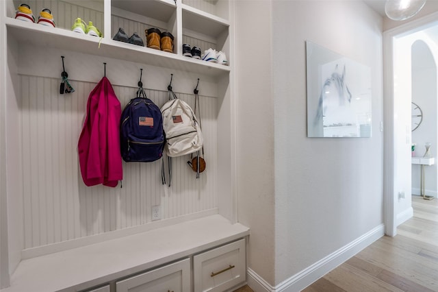 3228 Saddle Brook Rd, Celina, TX 75009 - mudroom featuring light wood-style floors and baseboards