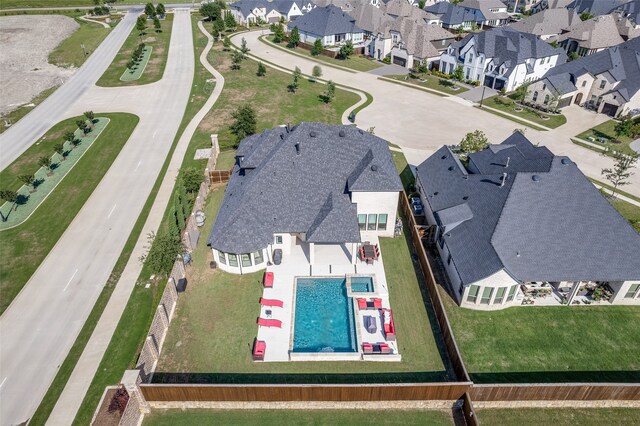 3228 Saddle Brook Rd, Celina, TX 75009 - aerial perspective of suburban area featuring a pool