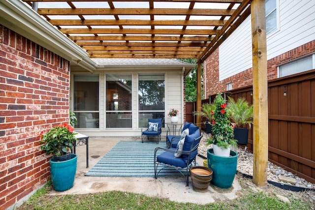9121 Rio Blanco Dr, Frisco, TX 75033 - view of patio / terrace with fence and a pergola