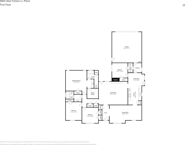 2800 Glen Forest Ln, Plano, TX 75023 - room layout