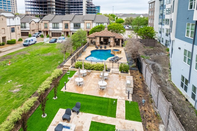 13900 Noel Rd Unit 2, Dallas, TX 75240 - view of pool featuring a gazebo