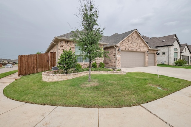 14601 Donner Trl, Fort Worth, TX 76262 - view of front of property featuring brick siding, a garage, concrete driveway, and a shingled roof