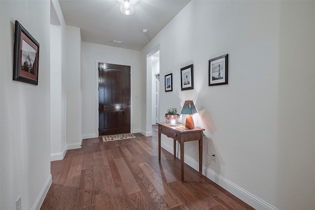 14601 Donner Trl, Fort Worth, TX 76262 - hallway featuring wood finished floors and baseboards