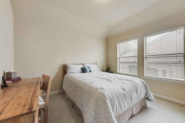 7817 Harvest Hill Ln, Mckinney, TX 75071 - bedroom with light colored carpet, baseboards, and lofted ceiling