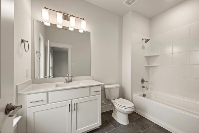 4732 Smokey Quartz Ln, Arlington, TX 76005 - bathroom featuring toilet, tile patterned floors, bathtub / shower combination, and vanity