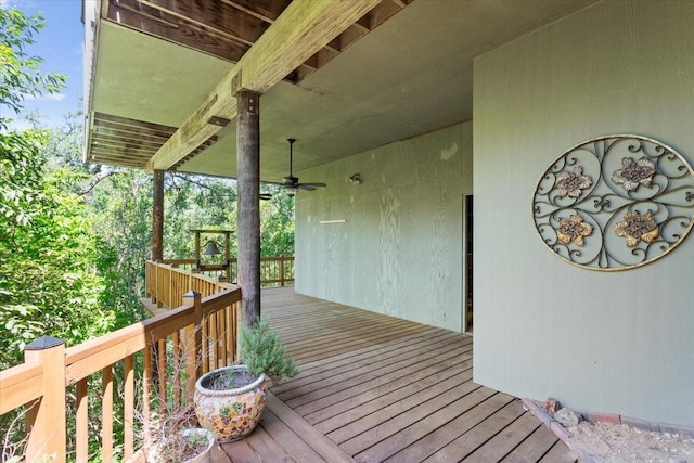 3020 N 43rd St, Waco, TX 76710 - deck with a ceiling fan