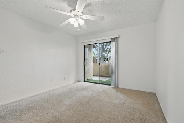 2000 Willoughby Ln Unit 5520, Arlington, TX 76011 - carpeted empty room with a textured ceiling, a ceiling fan, and baseboards