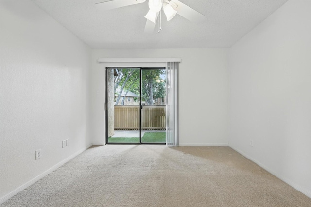 2000 Willoughby Ln Unit 5520, Arlington, TX 76011 - spare room featuring carpet floors, ceiling fan, baseboards, and a textured ceiling