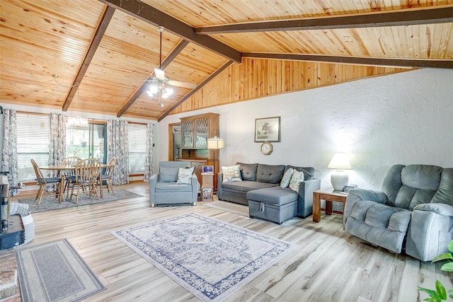 814 Branding Iron Trl, Granbury, TX 76049 - living area with wood ceiling, wood finished floors, a textured wall, and a ceiling fan