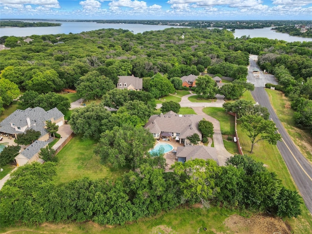 4019 Brooks Ct, Highland Village, TX 76226 - aerial perspective of suburban area with a nearby body of water