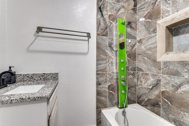 437 22nd St, Grand Prairie, TX 75050 - full bath featuring vanity and  shower combination