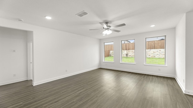 1906 Bobbin Ml, Forney, TX 75126 - unfurnished room with plenty of natural light, ceiling fan, baseboards, and recessed lighting