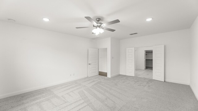1906 Bobbin Ml, Forney, TX 75126 - unfurnished bedroom featuring carpet flooring, recessed lighting, baseboards, and a ceiling fan
