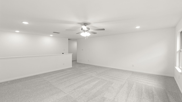 1906 Bobbin Ml, Forney, TX 75126 - carpeted empty room with recessed lighting, a ceiling fan, and baseboards