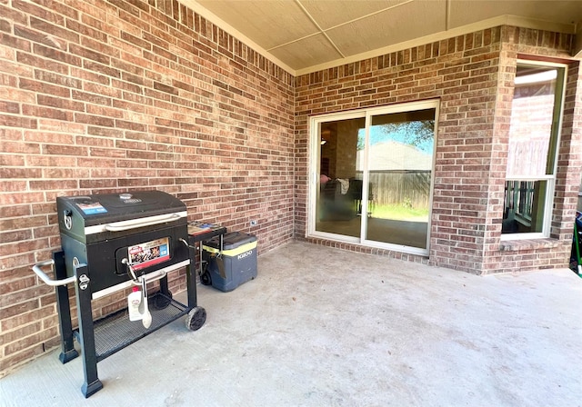 view of patio featuring area for grilling