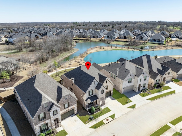 720 Waterbrook Pkwy, Argyle, TX 76226 - aerial view of residential area featuring a nearby body of water