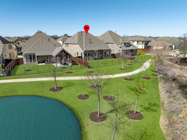 720 Waterbrook Pkwy, Argyle, TX 76226 - view of property's community with a residential view and a water view