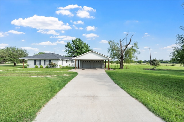 163 Private Road 605, Marlin, TX 76661 - ranch-style house with a front yard and concrete driveway