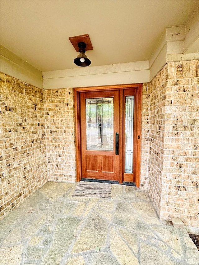 408 Briarwood Dr, Eastland, TX 76448 - property entrance with brick siding