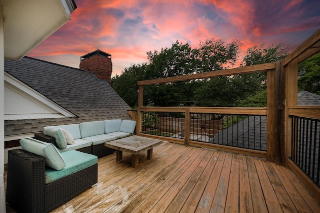 2608 Rivercrest Dr, Arlington, TX 76006 - wooden deck featuring an outdoor living space