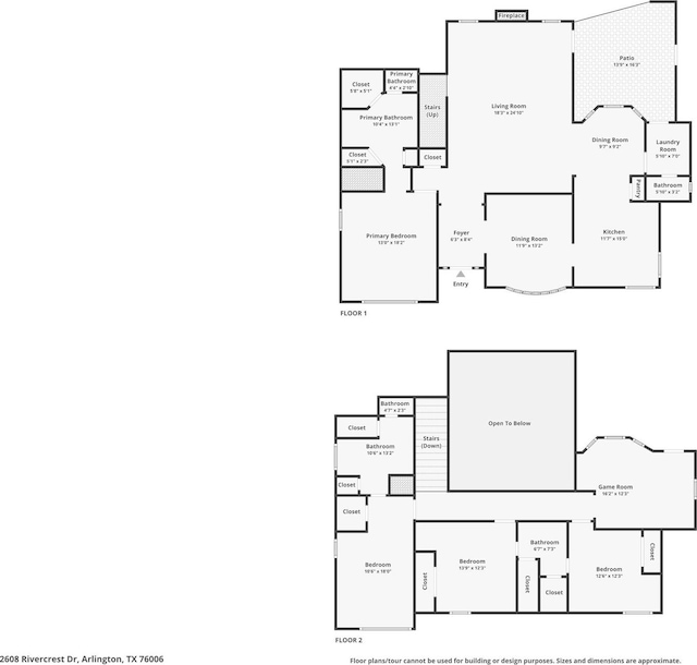 2608 Rivercrest Dr, Arlington, TX 76006 - room layout
