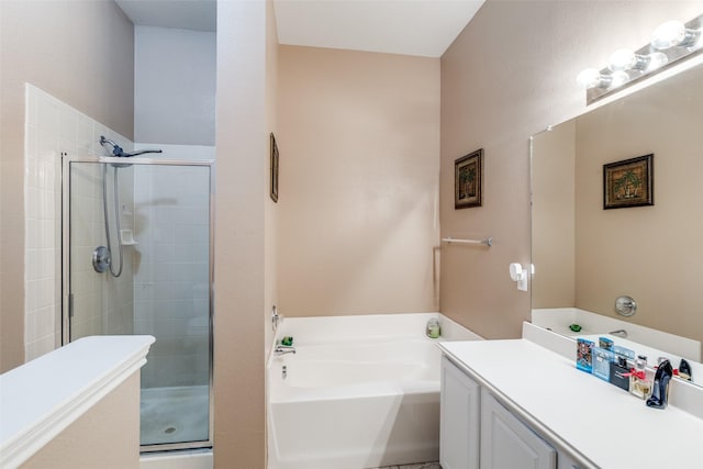 4012 Summerhill Ln, Fort Worth, TX 76244 - full bath featuring a shower stall, a garden tub, and vanity