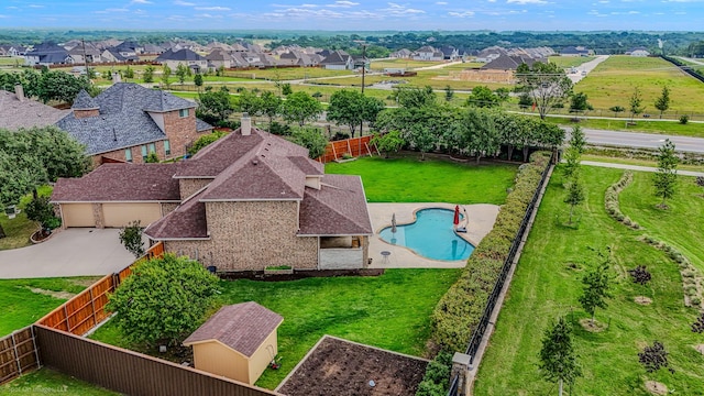 1837 Trail Dr, Rockwall, TX 75087 - aerial perspective of suburban area with a pool