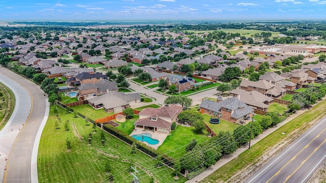 1837 Trail Dr, Rockwall, TX 75087 - aerial perspective of suburban area with a pool