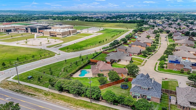 1837 Trail Dr, Rockwall, TX 75087 - aerial perspective of suburban area with a pool