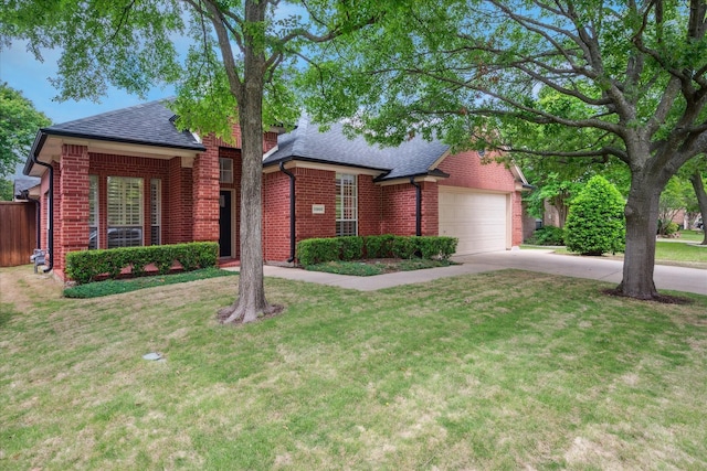 11968 Cobblestone Dr, Frisco, TX 75035 - view of front of property with an attached garage, driveway, brick siding, and a shingled roof