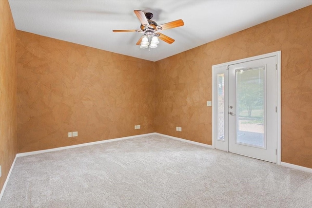 3439 Willow Branch Rd, Mcgregor, TX 76657 - carpeted spare room with a ceiling fan and baseboards