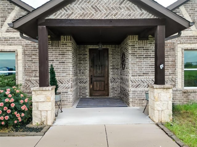 1061 N Whitt Rd, Perrin, TX 76486 - property entrance featuring brick siding