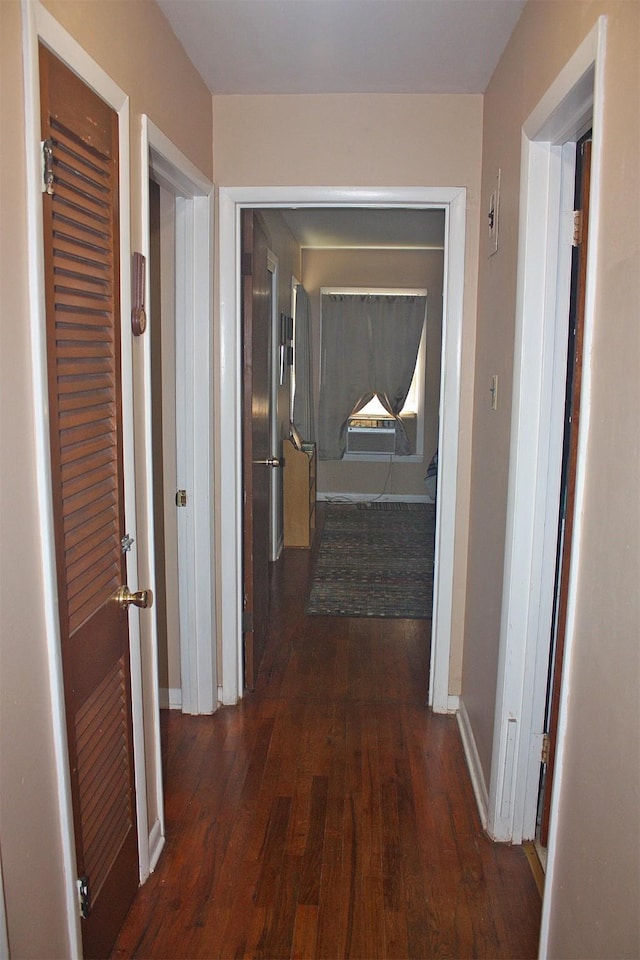 205 N Texas St, Whitney, TX 76692 - hall featuring dark wood-style floors and baseboards
