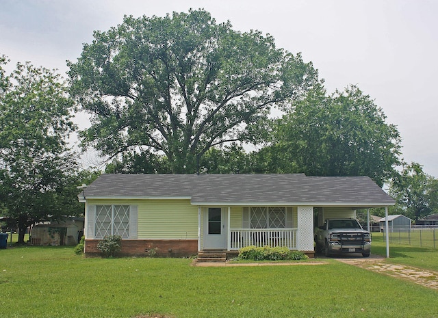 205 N Texas St, Whitney, TX 76692 - view of front of home featuring an attached carport and a porch