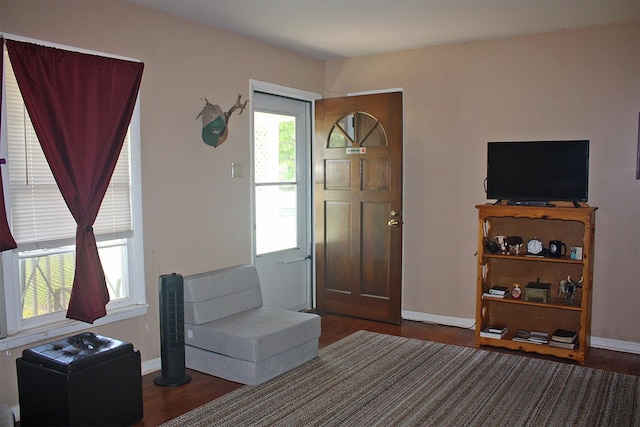 205 N Texas St, Whitney, TX 76692 - entryway with wood finished floors and baseboards