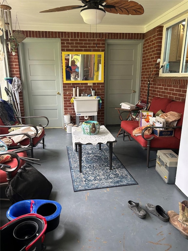 207 W Coke Rd, Winnsboro, TX 75494 - view of patio / terrace featuring ceiling fan