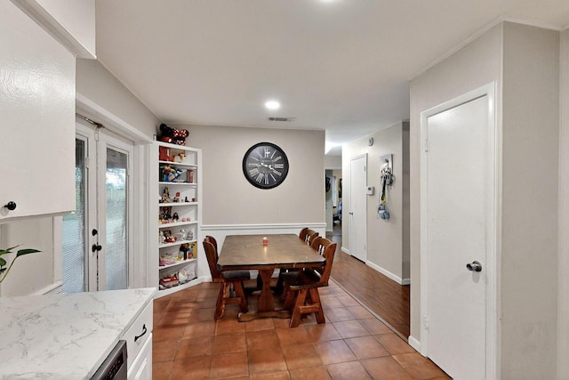 2422 Sue Cir, Mesquite, TX 75149 - dining space with light tile patterned floors and recessed lighting