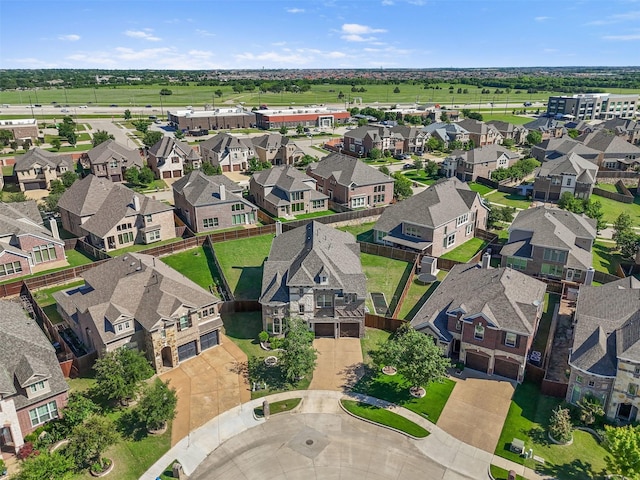 aerial perspective of suburban area