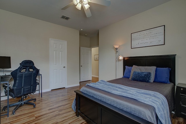 1300 Shelby Ct, Wylie, TX 75098 - bedroom featuring wood finished floors, a ceiling fan, baseboards, and a desk