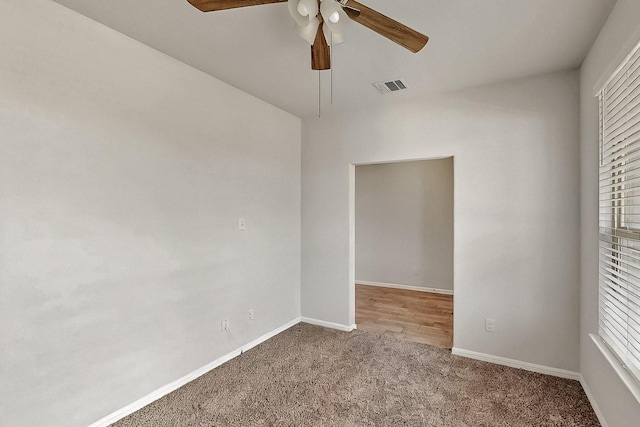 4612 Corktree Ln, Fort Worth, TX 76036 - carpeted empty room featuring a ceiling fan and baseboards