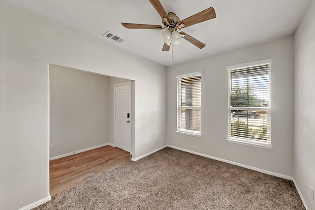 4612 Corktree Ln, Fort Worth, TX 76036 - spare room with ceiling fan, baseboards, and carpet flooring