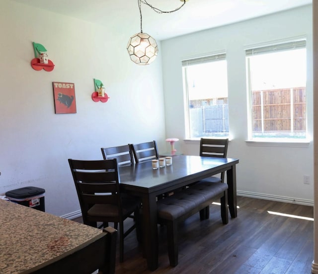 1129 Cropout Way, Fort Worth, TX 76052 - dining space with dark wood-type flooring and baseboards