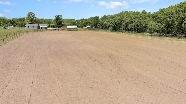 698 County Road 3825, Bridgeport, TX 76458 - view of community featuring a carport, an enclosed riding area, a view of rural / pastoral area, and fence