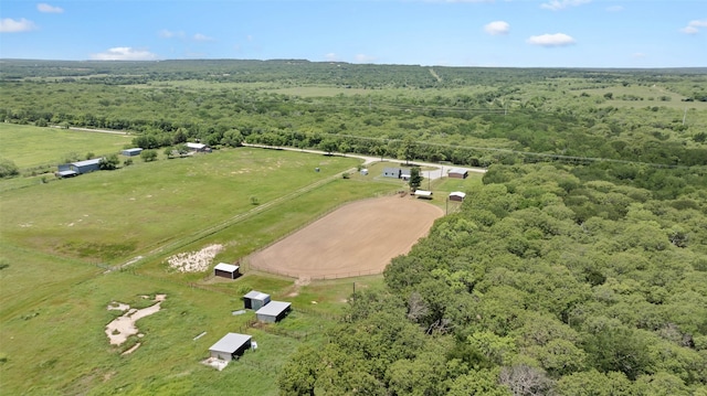 698 County Road 3825, Bridgeport, TX 76458 - aerial view of property and surrounding area with a forest and rural landscape